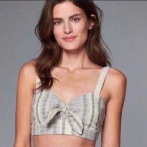ABERCROMBIE $ FITCH STRIPED FRONT BOW BRALETTE
